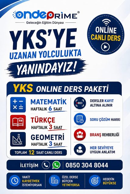 YKS Online Ders Paketi afişi